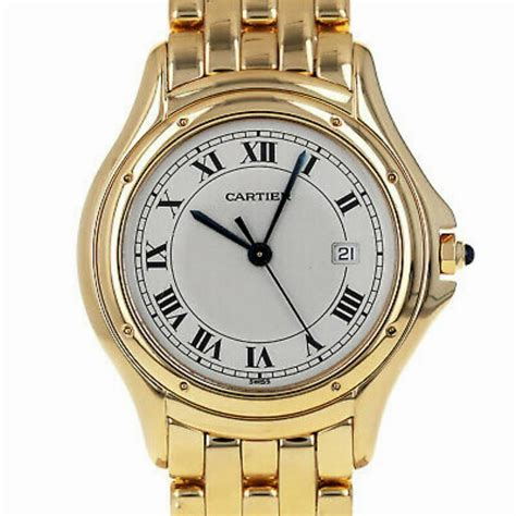 cartier watch women gold|solid gold cartier watch.